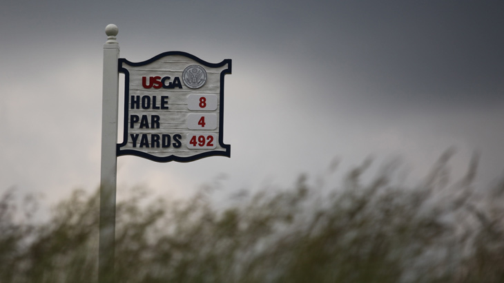 The par-4, No. 8 is a long 492 yards with a...
