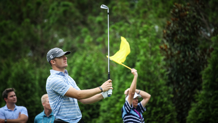 With his T-MB iron in hand, Hoffmann faces the...