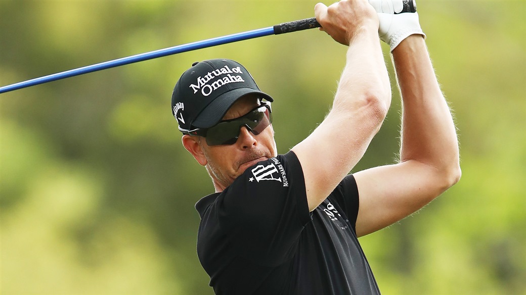 Henrik Stenson tees off at the WGC-Dell Technologies Match Play