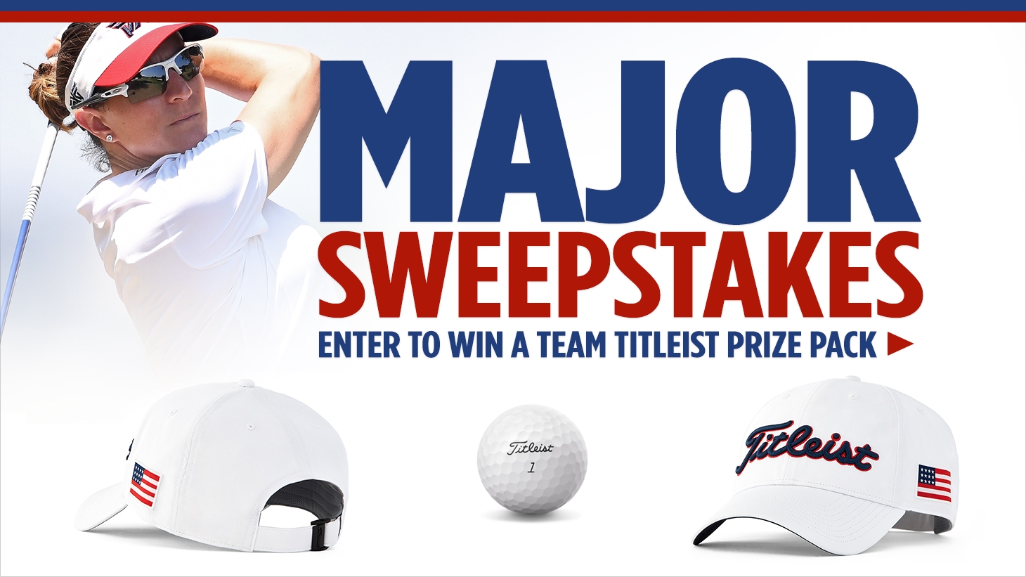 Graphic announcing Team Titleist prize pack sweepstakes