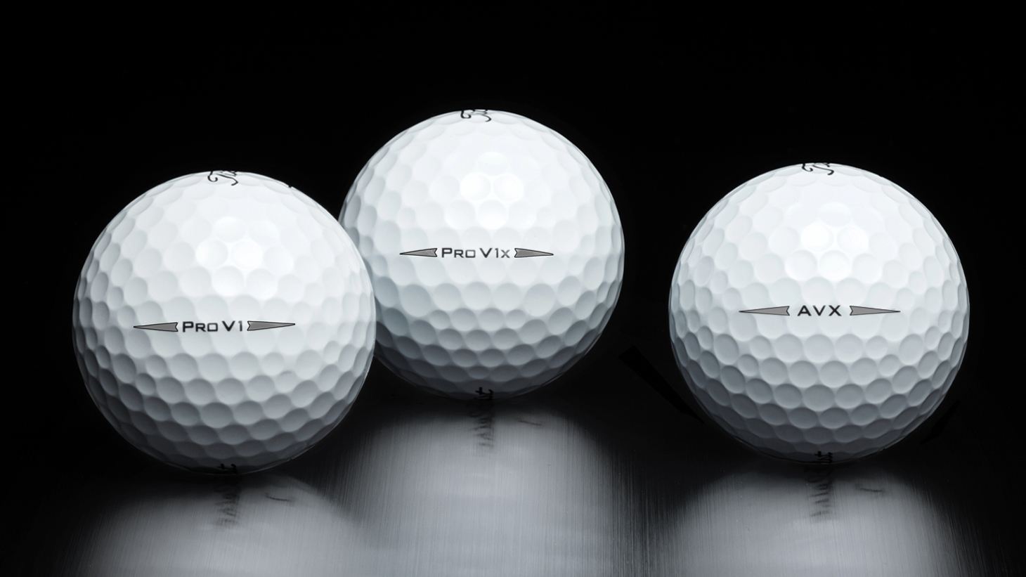 Image of Pro V1, Pro V1x and AVX single golf balls with sidestamps